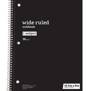 2 Staples NOTEBOOK WIDE RULED 70 sheets (TWO)